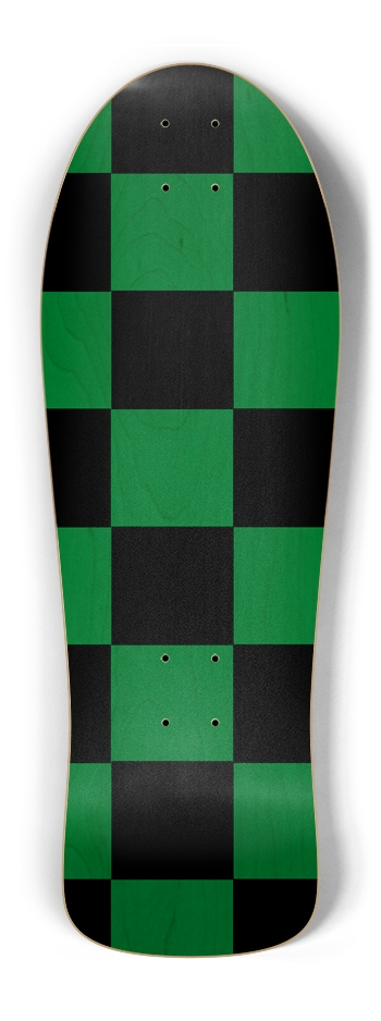 Black And Green Checkered Old School Deck Old School Shape
