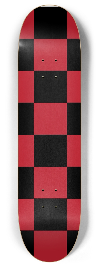 Black And Red Checkered 8" Deck 8 Inch Skateboard Deck