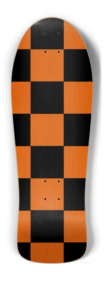 Black And Orange Checkered Old School Deck Old School Shape