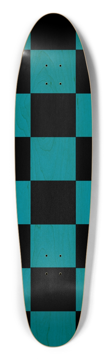 Black And Blue Checkered Longboard Deck Longboard Shape
