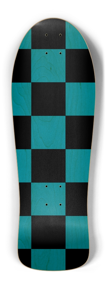 Black And Blue Checkered Old School Deck Old School Shape