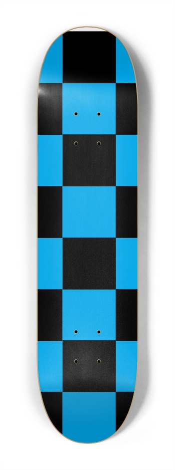 Black And Blue Checkered 7 1/4" Deck 7-1/4 Mini/Kid Skateboard