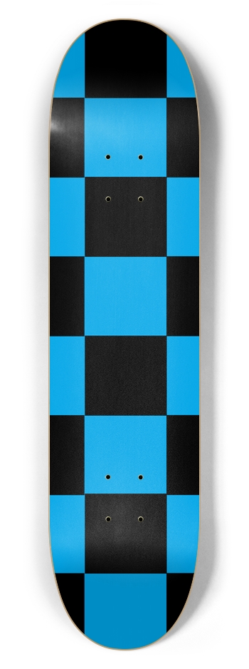 Black And Blue Checkered 7 5/8" Deck 7-5/8 Skateboard Deck