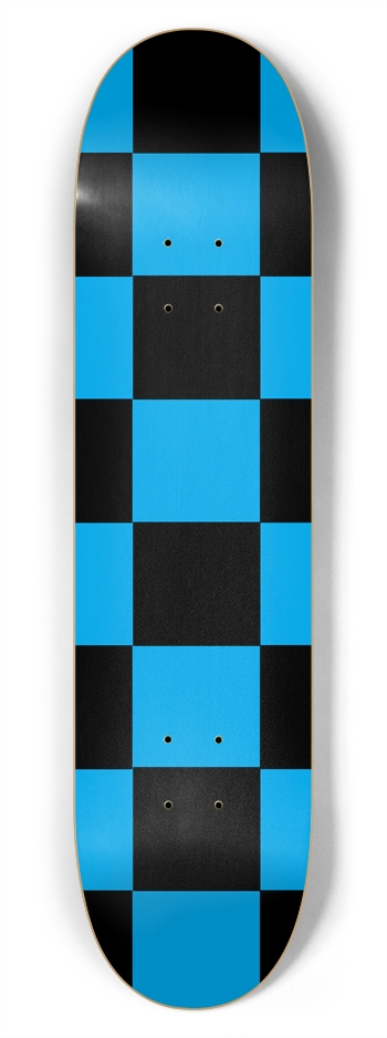 Black And Blue Checkered 7 3/4" Deck 7-3/4 Skateboard Deck