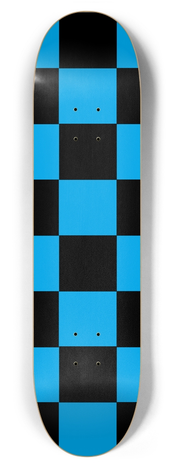 Black And Blue Checkered 7 7/8" Deck 7-7/8 Skateboard Deck