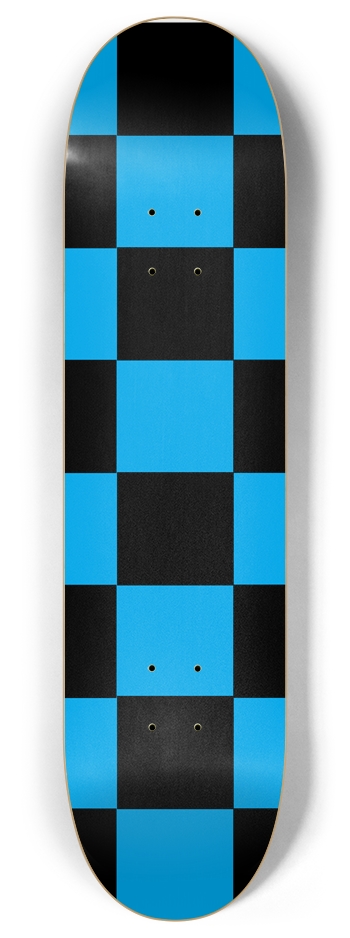 Black And Blue Checkered 8" Deck 8 Inch Skateboard Deck