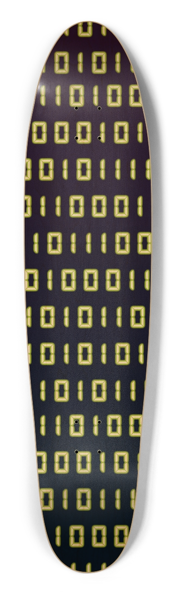 Binary Code Longboard Deck Longboard Shape