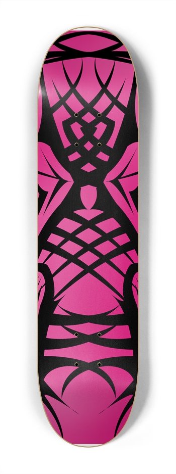 Pink Tribal 7 1/4" Deck 7-1/4 Mini/Kid Skateboard