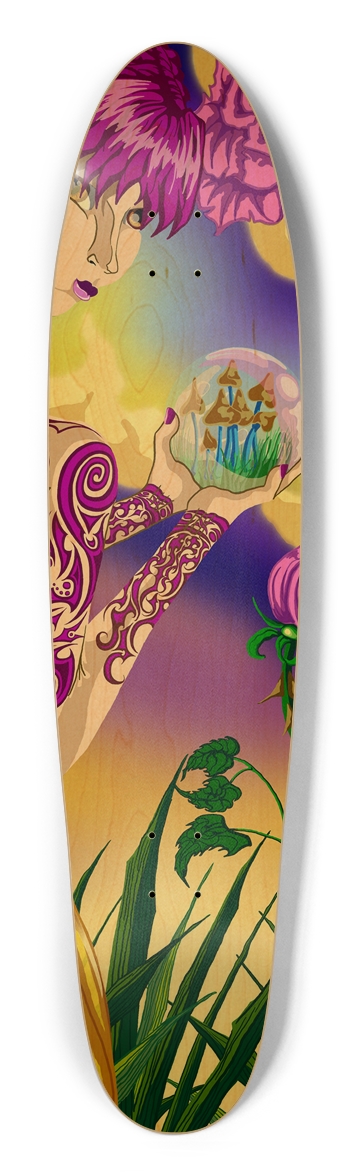 Mushroom Fairy Longboard Deck Longboard Shape