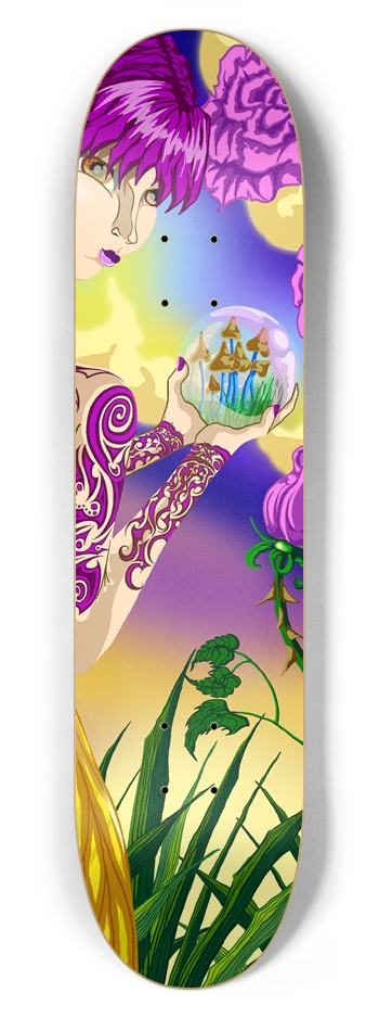 Mushroom Fairy 7 5/8" Deck 7-5/8 Skateboard Deck