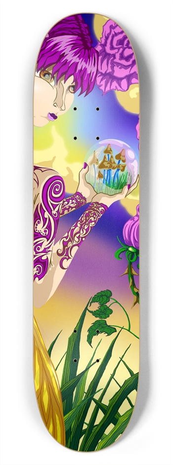 Mushroom Fairy 7 3/4" Deck 7-3/4 Skateboard Deck