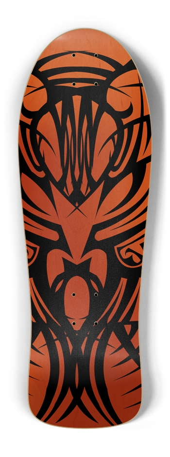 Orange Tribal Old School Deck Old School Shape