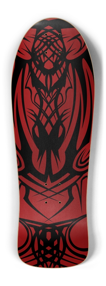 Red Tribal Old School Deck Old School Shape