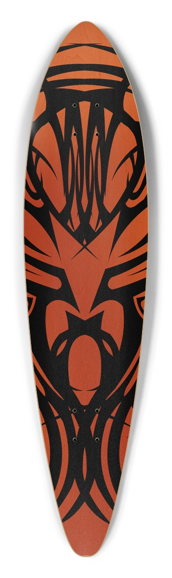 Orange Tribal Pintail Longboard Pintail Longboard