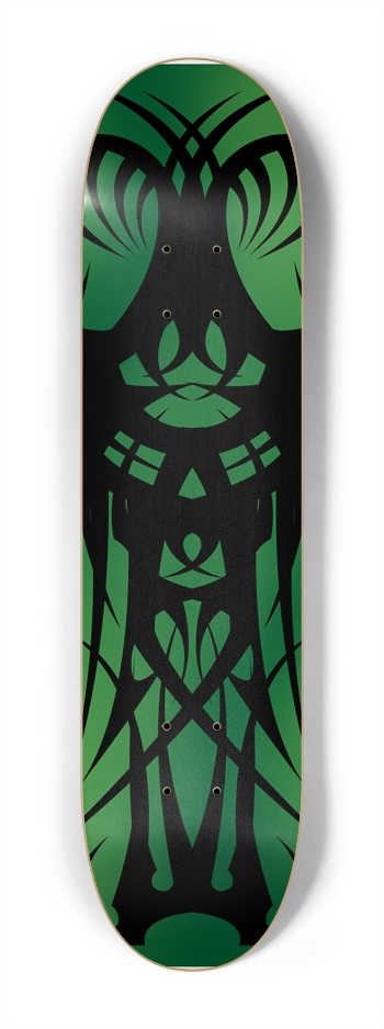 Green Tribal 7 1/4" Deck 7-1/4 Mini/Kid Skateboard