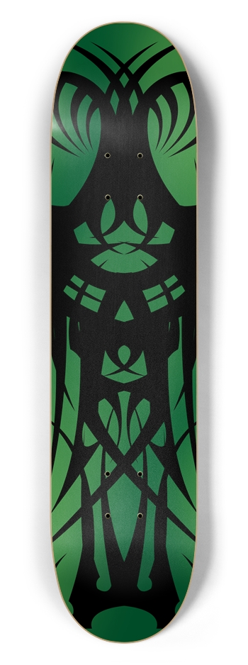 Green Tribal 7 1/2" Deck 7-1/2 Skateboard Deck