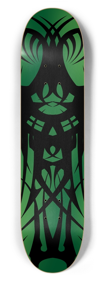 Green Tribal 7 5/8" Deck 7-5/8 Skateboard Deck