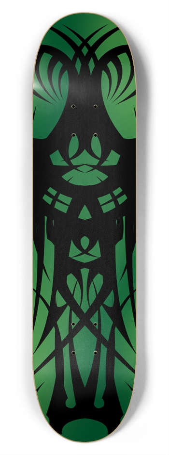 Green Tribal 7 3/4" Deck 7-3/4 Skateboard Deck