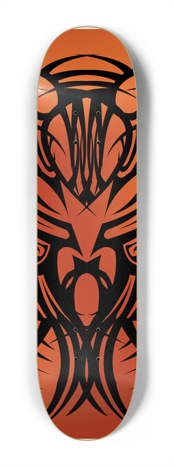 Orange Tribal 7 1/4" Deck 7-1/4 Mini/Kid Skateboard