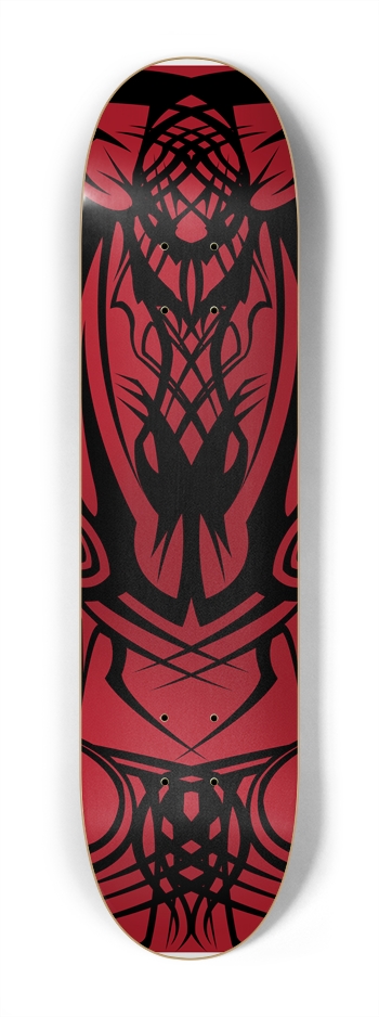Red Tribal 7 1/4" Deck 7-1/4 Mini/Kid Skateboard