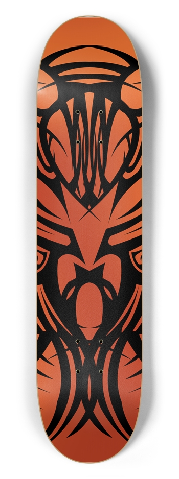 Orange Tribal 7 1/2" Deck 7-1/2 Skateboard Deck