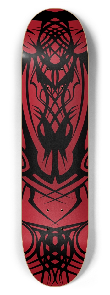 Red Tribal 7 5/8" Deck 7-5/8 Skateboard Deck