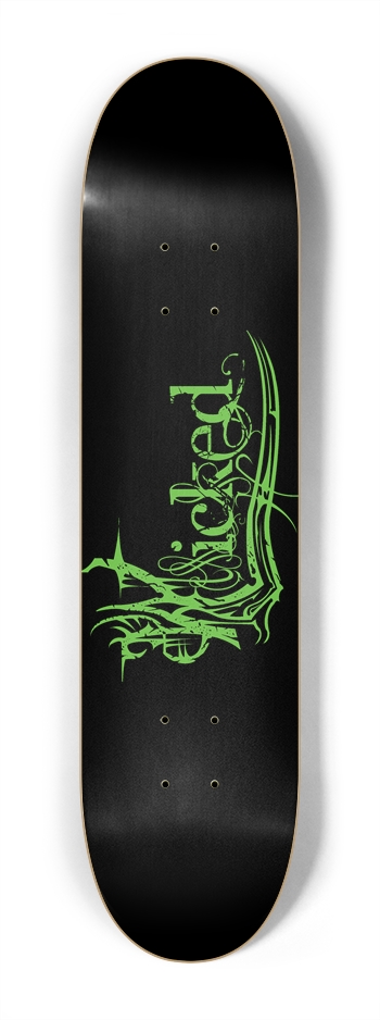 Wicked Green 7 1/4" Deck 7-1/4 Mini/Kid Skateboard