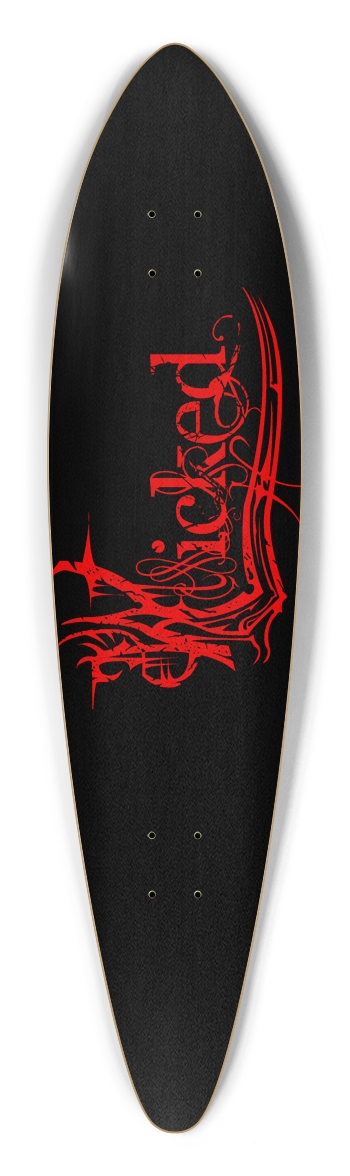 Wicked Red Pintail Longboard Deck