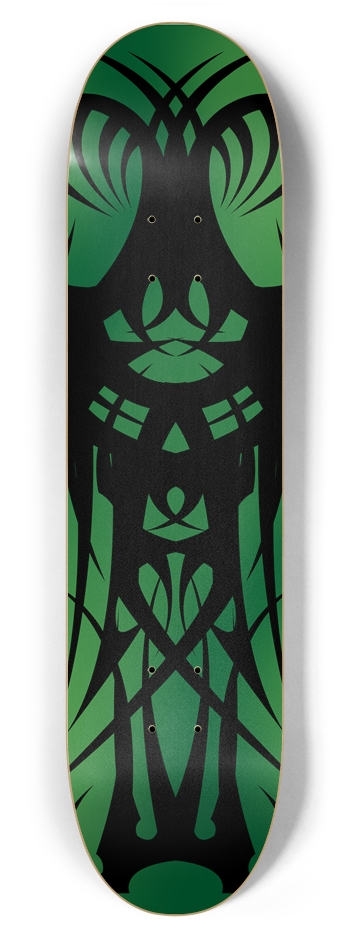 Green Tribal 7 7/8" Deck 7-7/8 Skateboard Deck