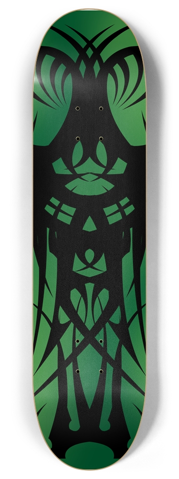 Green Tribal 8" Deck 8 Inch Skateboard Deck