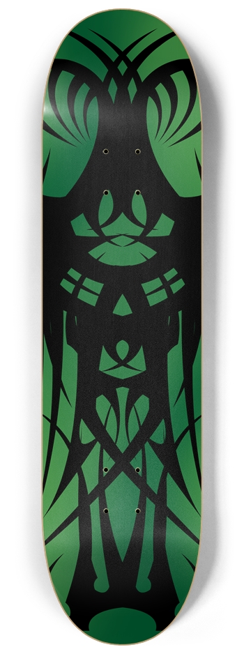 Green Tribal 8 1/4" Deck 8-1/4 Skateboard Deck