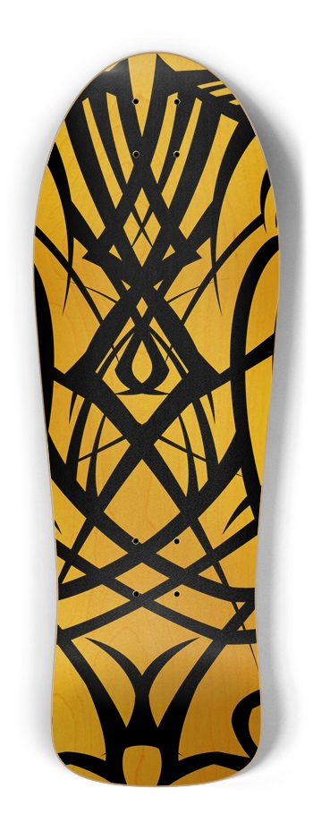 Yellow Tribal Old School Deck Old School Shape