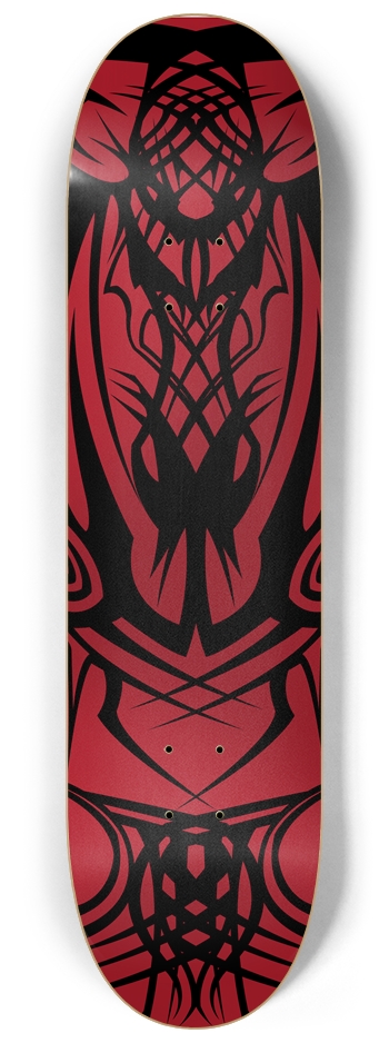 Red Tribal 8 1/4" 8-1/4 Skateboard Deck