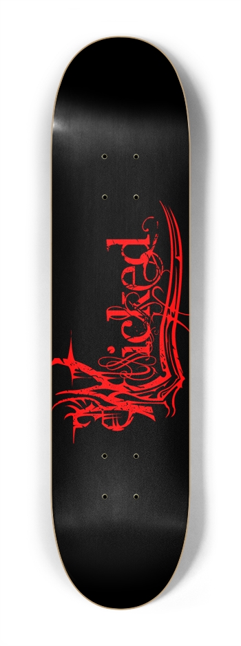 Wicked Red 7 1/4" Deck 7-1/4 Mini/Kid Skateboard
