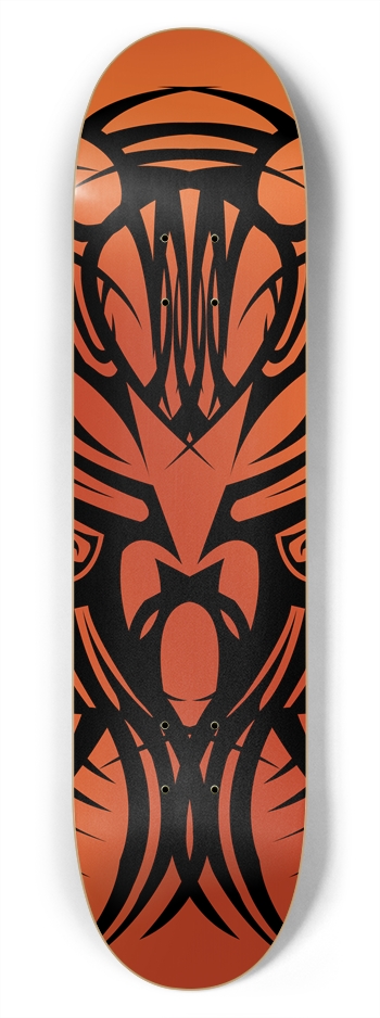 Orange Tribal 7 3/4" 7-3/4 Skateboard Deck