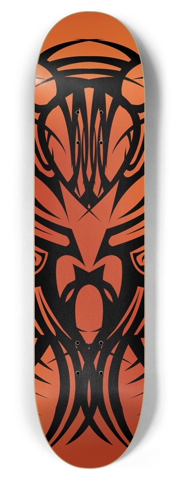 Orange Tribal 7 7/8" Deck 7-7/8 Skateboard Deck