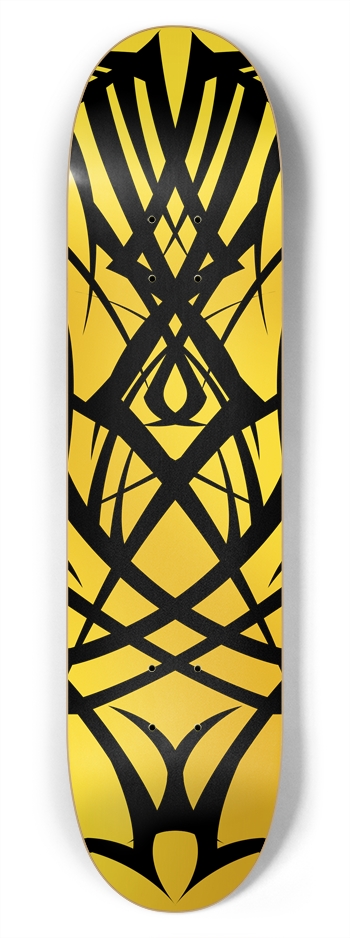 Yellow Tribal 7 3/4" Deck 7-3/4 Skateboard Deck