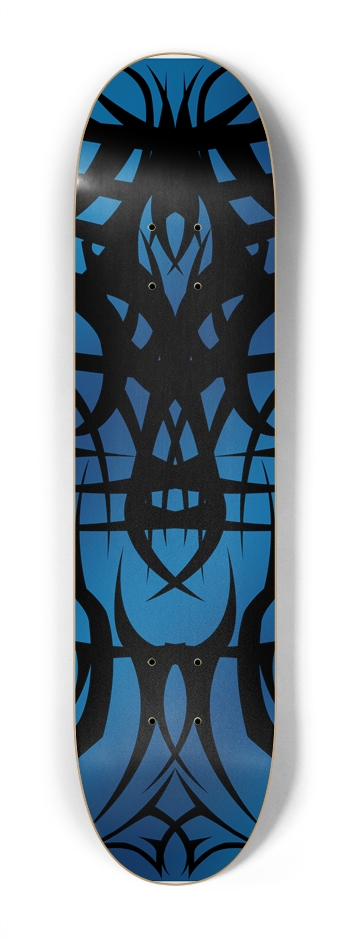 Blue Tribal 7 1/4" Deck 7-1/4 Mini/Kid Skateboard