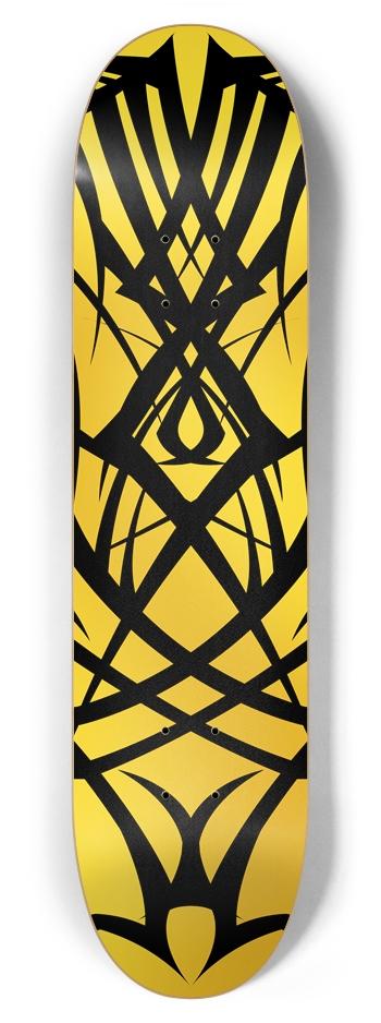 Yellow Tribal 7 7/8" Deck 7-7/8 Skateboard Deck