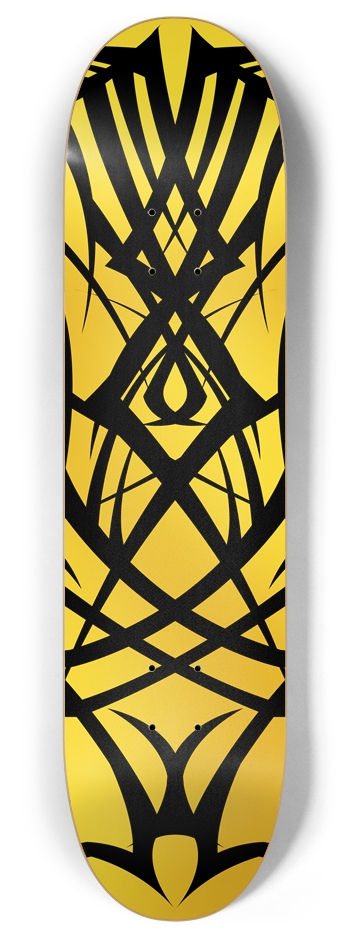 Yellow Tribal 8" Deck 8 Inch Skateboard Deck