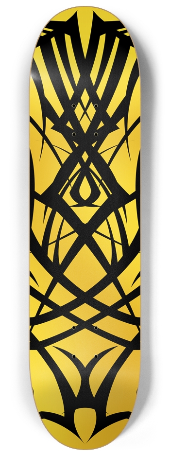 Yellow Tribal 8 1/4" Deck 8-1/4 Skateboard Deck