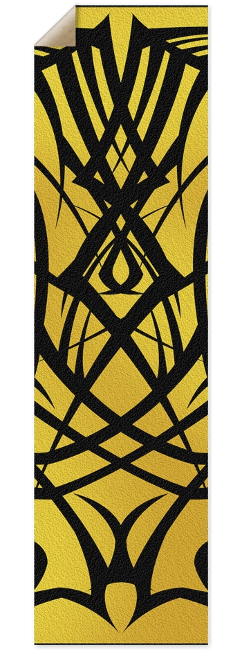 Yellow Tribal Grip Tape 9 x 33 Inch Griptape