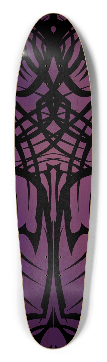 Purple Tribal Longboard Deck Longboard Shape