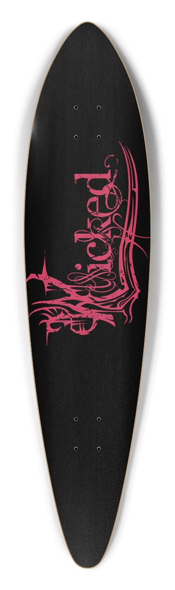Wicked Pink Pintail Longboard Deck