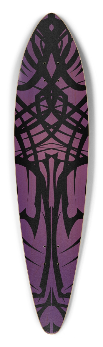 Purple Tribal Pintail Longboard Deck Pintail Longboard