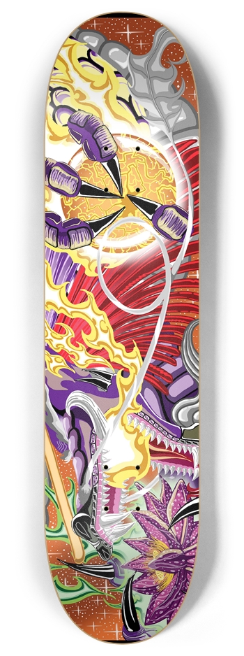 Dragon Of The Lotus 8" Deck 8 Inch Skateboard Deck