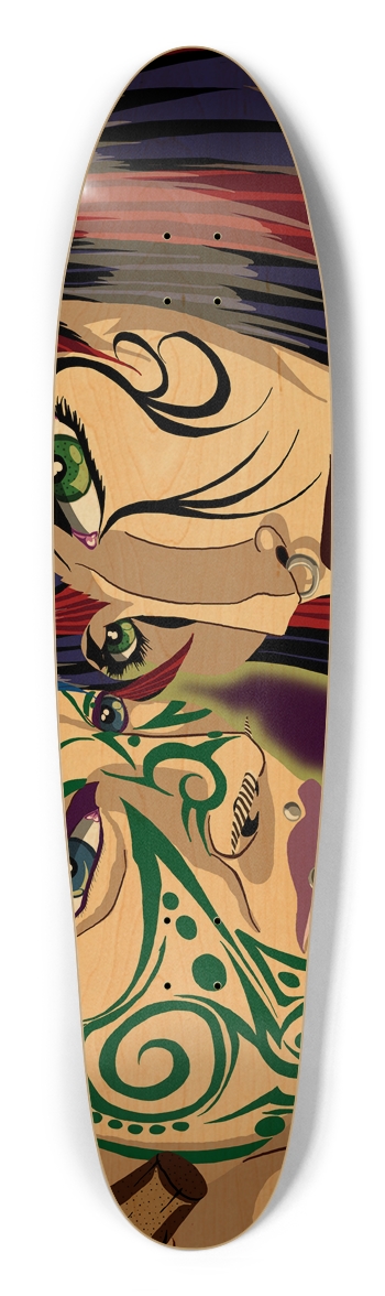 Punk Goth Longboard Deck Longboard Shape