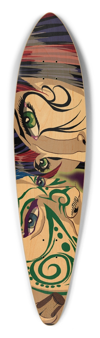 Punk Goth Pintail Longboard Deck