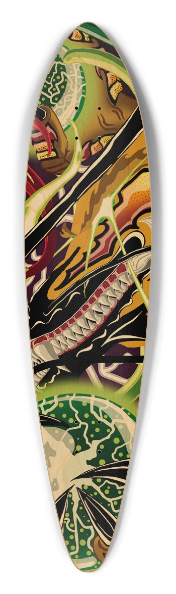 Grinning Dragon Pintail Longboard Deck Pintail Longboard
