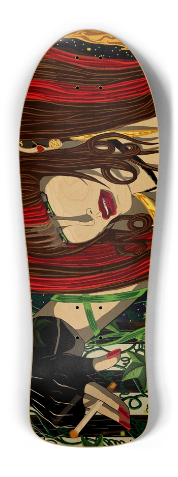 Sara Rose w/ Cigarette Old School Deck Old School Shape